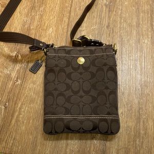 Coach Signature “C’s”  Cross Body Bag with Adjustable Strap